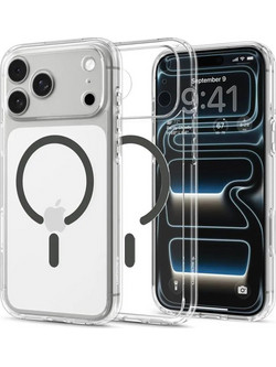 Spigen Ultra Hybrid MagSafe Back Cover Διάφανο-Γκρι (iPhone 18 Pro / 17 Pro)