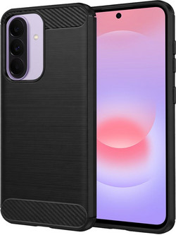 Techsuit Carbon Silicone Back Cover Black (Samsung Galaxy A37)