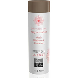 Shiatsu Edible Hibiscus & Green Tea Luxury Body Oil 75ml