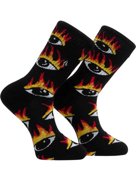 VOLCOM KIDS BOY FA OZZY SOCK YOUTH SOCKS - F6332603-BLK