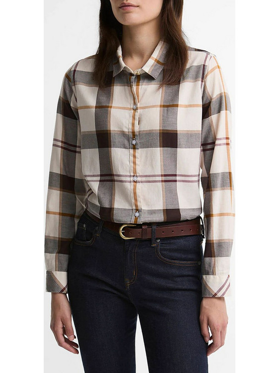 Barbour Moorland Μακρυμάνικο Γυναικείο Πουκάμισο Εκρου LSH1352-TN30