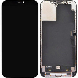 TW INCELL LCD για iPhone 12 Pro Max, camera-sensor ring, earmesh, μαύρη