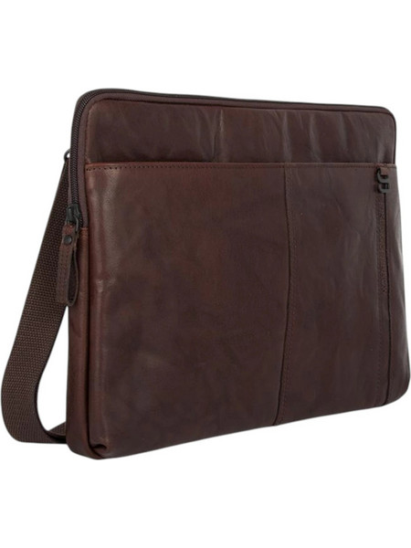 Spikes & Sparrow Δερμάτινος Χαρτοφύλακας Laptop 15,6'' Seattle Σκούρο Καφέ 38105001