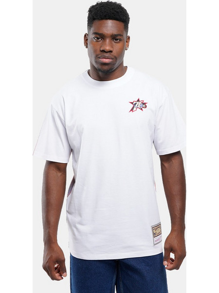 Mitchell & Ness NBA Player Sublimated Allen Iverson Philadelphia 76ers Ανδρικό T-Shirt SS17935-P76WHIT White