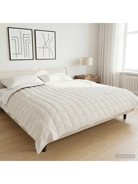 Βάρος Κουβέρτα Λευκό 230 x 220 cm 11 kg Ύφασμα