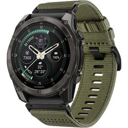 Tech-Protect Nylon Classic Λουράκι Υφασμάτινο Military Green (Garmin Fenix 5 / 6 / 6 Pro / 7 / 8 47mm)