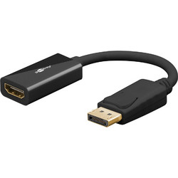 GOOBAY αντάπτορας DisplayPort σε HDMI 75269, 4K/60Hz, active, 0.1m, μαύρος
