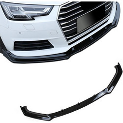 Μπροστινό Spoiler Για Audi A4 B9 15-19 Γυαλιστερό Μαύρο 3 Τεμάχια
