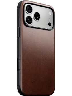 Nomad Modern Leather Back Cover with MagSafe Horween Rustic Brown (iPhone 18 Pro Max / 17 Pro Max)