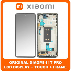 Γνήσιο Original Xiaomi 11T Pro (2107113SG, 2107113SI) Xiaomi 11T (21081111RG) AMOLED LCD Display Screen Assembly Οθόνη + Touch Screen Digitizer Μηχανισμός Αφής + Frame Bezel Πλαίσιο Σασί Black Μαύρο 5