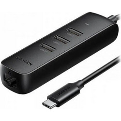 Ugreen CM530 USB Hub 2.0 USB-C με 3 Θύρες USB-A / Ethernet
