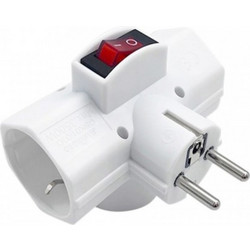 F.Telectronic FTT19-032 ΑΝΤΑΠΤΟΡΑΣ 3 ΘΕΣΩΝ ΜΕ ΔΙΑΚΟΠΤΗ 11525
