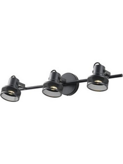 ΣΠΟΤ ΟΡΟΦΗΣ ΤΡΙΠΛΟ ΜΕ ΔΙΧΤΥ E27 Max 15w 640X100X300mm ΜΑΥΡΟ ARTE ILLUMINA SOLUN