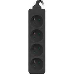 LANBERG POWER STRIP 1M BLACK, 4X 230V PL, UPS