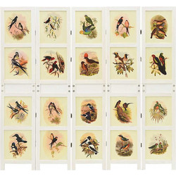 vidaXL Ρομδιβίδερ Πάνελ Λευκό 176,5x165cm MDF