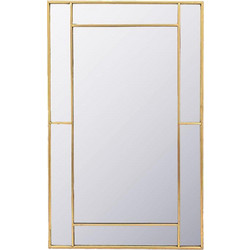 Metal mirror hamptons gold,75x120cm