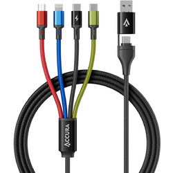 Accura USB to Lightning / Type-C Cable 3A Μαύρο 1.2m