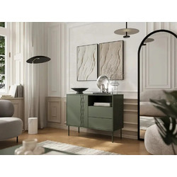 Μπουφές 1d2s Green Matte 100x40x75cm