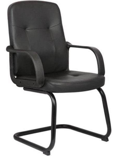 BF1300V Πολυθρόνα Επισκέπτη- Γραφείου, 57x59x95εκ Pu Μαύρο Χρώμα Μαύρο
