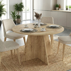 Τραπέζι Tailor Megapap χρώμα sapphire oak O120x75,7εκ