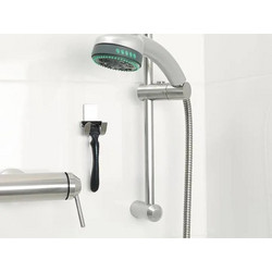 Tesa 59710-00000-04 Άγκιστρο Μπάνιου Διπλό με Αυτοκόλλητο Ασημί