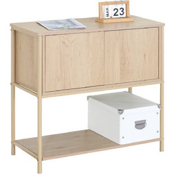 Κονσόλα ArteLibre MODERA Άγρια Δρυς MDF/Μελαμίνη/Μέταλλο 80x35x76cm
