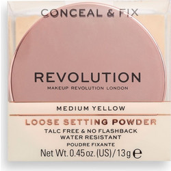Makeup Revolution Conceal & Fix Medium Yellow Pressed Powder 13gr