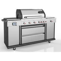 Landmann Triton LD PTS 6.1+ Ψησταριά Υγραερίου με 5 Εστίες και Πλαϊνό Μάτι 26.3kW Επιφάνειας 80x44cm 12970