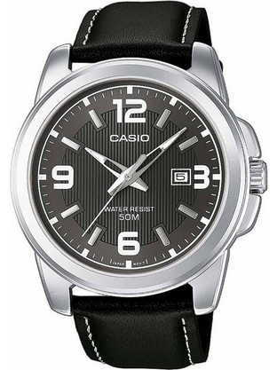 Casio Standard Ανδρικό Ρολόι με Μαύρο Δερμάτινο Λουράκι MTP-1314PL-8AVEF