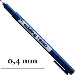 EDDING ΜΑΡΚΑΔΟΡΟΣ ΣΧΕΔΙΟΥ 0.4mm 1880 ΜΑΥΡΟ - 01