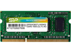 Silicon Power 4GB (1X4GB) DDR3 RAM 1600MHz SoDimm SP004GBSTU160N02