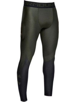 Under Armour HeatGear Armour 2.0 Graphic Ανδρικό Κολάν Μακρύ Χακί 1320819-357