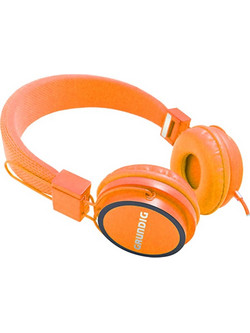 Grundig Neon Cloth Ενσύρματα Ακουστικά On Ear Πορτοκαλί
