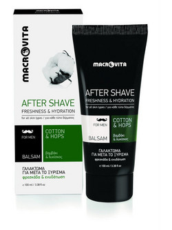 Macrovita Cotton & Hop After Shave Balm Χωρίς Οινόπνευμα 100ml