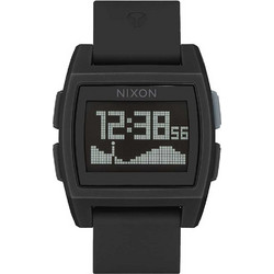 Nixon Base Tide Ψηφιακό Ανδρικό Ρολόι Χρονογράφος με Μαύρο Καουτσούκ Λουράκι A1104-001-00