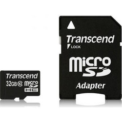 Transcend microSDHC 32GB Class 10 U1 UHS-I + Adapter
