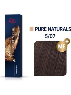 Wella Koleston Perfect Me+ Pure Naturals 5/07 Καστανό Ανοιχτό Φυσικό Καφέ Μόνιμη Βαφή Μαλλιών 60ml