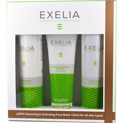 Exelia Set Cleansing Milk 200ml + Tonic Lotion 200ml + Cleansing & Hydrating Face Mask 125ml