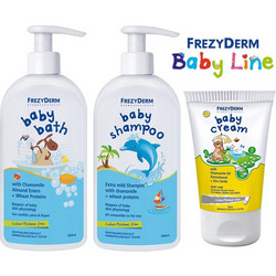 Frezyderm Baby Shampoo 300ml + Baby Bath 300ml + Baby Cream 175ml