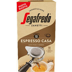 Segafredo Κάψουλες Espresso Casa Gusto Cremoso Συμβατές με Μηχανή E.S.E Pod 18τμχ