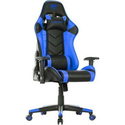 Havit Καρέκλα Gaming Δερματίνης με Ρυθμιζόμενα Μπράτσα Μαύρη Μπλε GC932