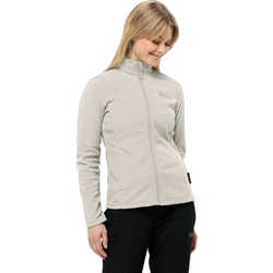 Jack Wolfskin Taunus Γυναικεία Ζακέτα Fleece Μακριά με Φερμουάρ Γκρι 1711391-6000