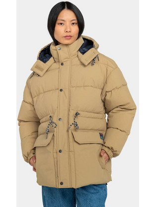 Element Big Trekka Γυναικείο Μπουφάν Χειμωνιάτικο Puffer Μακρύ Ταμπά ELJJK00109