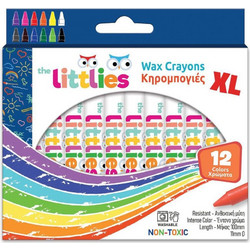 The Littlies XL Κηρομπογιές Σετ 12x12τμχ