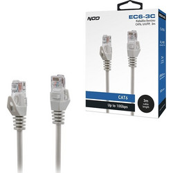 NOD U/UTP Cat.6 Καλώδιο Δικτύου Ethernet 3m Grey EC6-3C