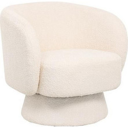 HomeMarkt Πολυθρόνα Περιστρεφόμενη Εκρού Karlen HM9592.06