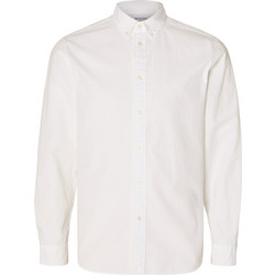 Selected Ανδρικό Πουκάμισο Βαμβακερό Μακρυμάνικο Slim Fit Λευκό 16092564