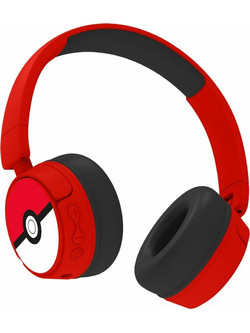 OTL Pokemon Pokeball PK1000 Ασύρματα Bluetooth Ακουστικά On Ear Κόκκινα Μαύρα