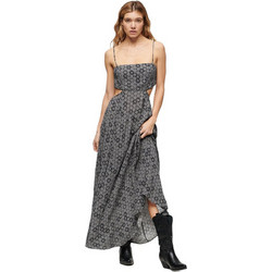 Superdry Maxi Καλοκαιρινό Βραδινό Φόρεμα Γκρι W8011620A-5WM