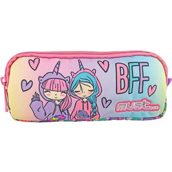 Must Energy Best Friends Forever Κασετίνα Βαρελάκι με 2 Θήκες Ροζ 585536
